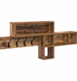 VidaXL Wandgemonteerde kapstok met plank Oud hout 100 x 12 x 43.5 cm