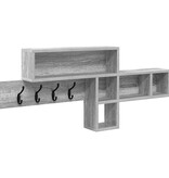 VidaXL Wandgemonteerde kapstok Grijs sonoma 100 x 12 x 43.5 cm