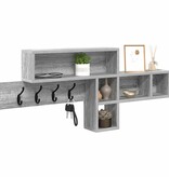 VidaXL Wandgemonteerde kapstok Grijs sonoma 100 x 12 x 43.5 cm