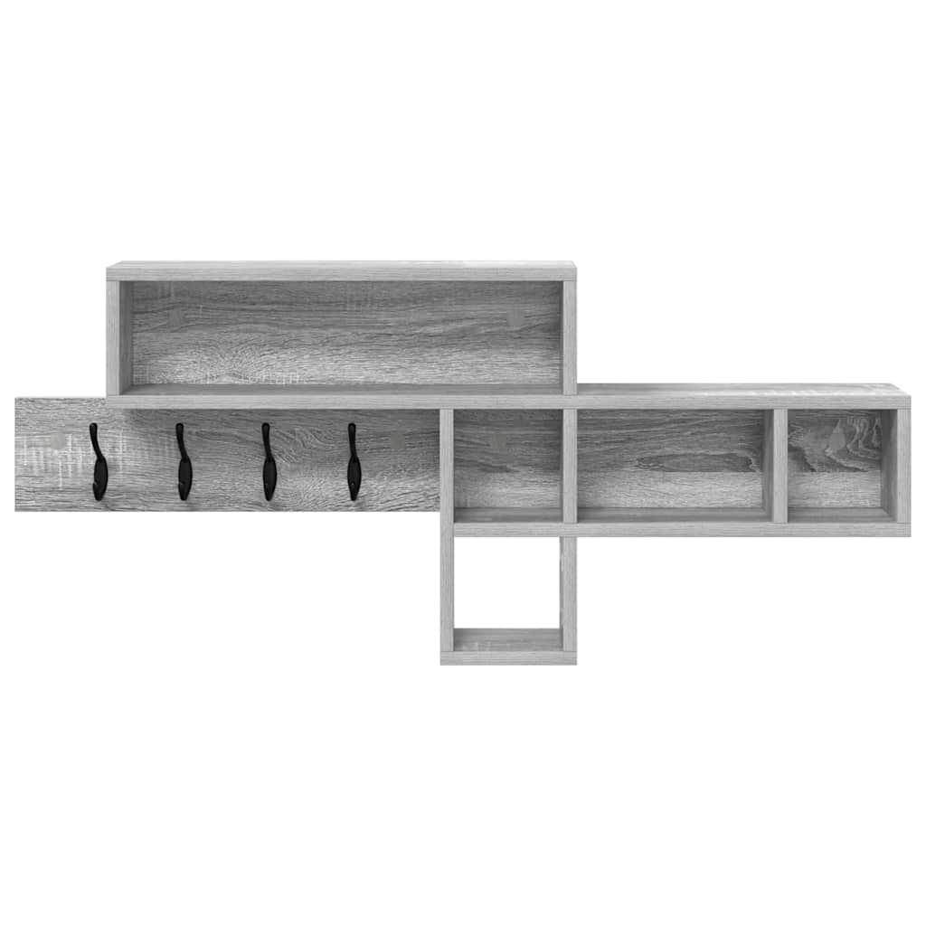 VidaXL Wandgemonteerde kapstok Grijs sonoma 100 x 12 x 43.5 cm