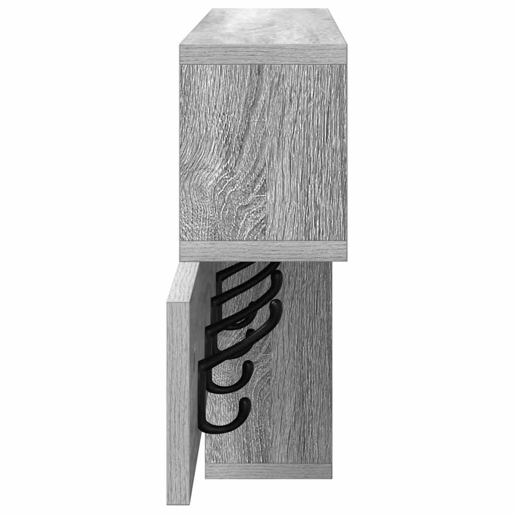 VidaXL Wandgemonteerde kapstok Grijs sonoma 100 x 12 x 43.5 cm