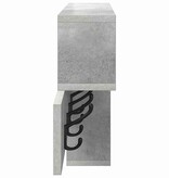 VidaXL Wandgemonteerde kapstok met plank Betongrijs 100 x 12 x 43.5 cm