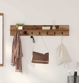 VidaXL Wandgemonteerde kapstok met plank Oud hout 100 x 10.5 x 18 cm