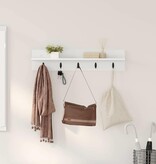 VidaXL Wandgemonteerde kapstok Wit 80 x 10.5 x 18 cm Bewerkt hout