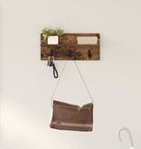 VidaXL Wandgemonteerde kapstok Gerookt eiken 40 x 10.5 x 18 cm