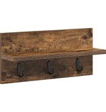 VidaXL Wandgemonteerde kapstok Gerookt eiken 40 x 10.5 x 18 cm