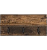 VidaXL Wandgemonteerde kapstok Gerookt eiken 40 x 10.5 x 18 cm
