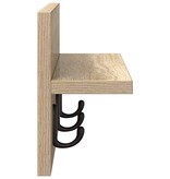 VidaXL Wandgemonteerde kapstok Sonoma eiken 40 x 10.5 x 18 cm