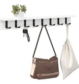 VidaXL Wandgemonteerde kapstok Wit 100 x 10.5 x 10.5 cm Bewerkt hout