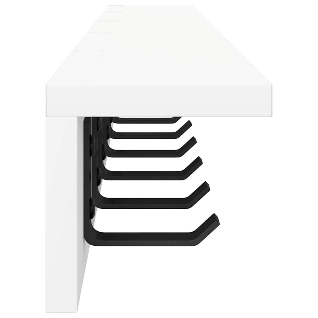 VidaXL Wandgemonteerde kapstok Wit 100 x 10.5 x 10.5 cm Bewerkt hout