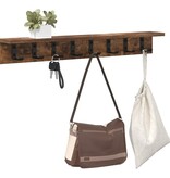 VidaXL Wandgemonteerde kapstok Gerookt eiken 80 x 10.5 x 10.5 cm