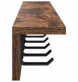 VidaXL Wandgemonteerde kapstok Gerookt eiken 80 x 10.5 x 10.5 cm