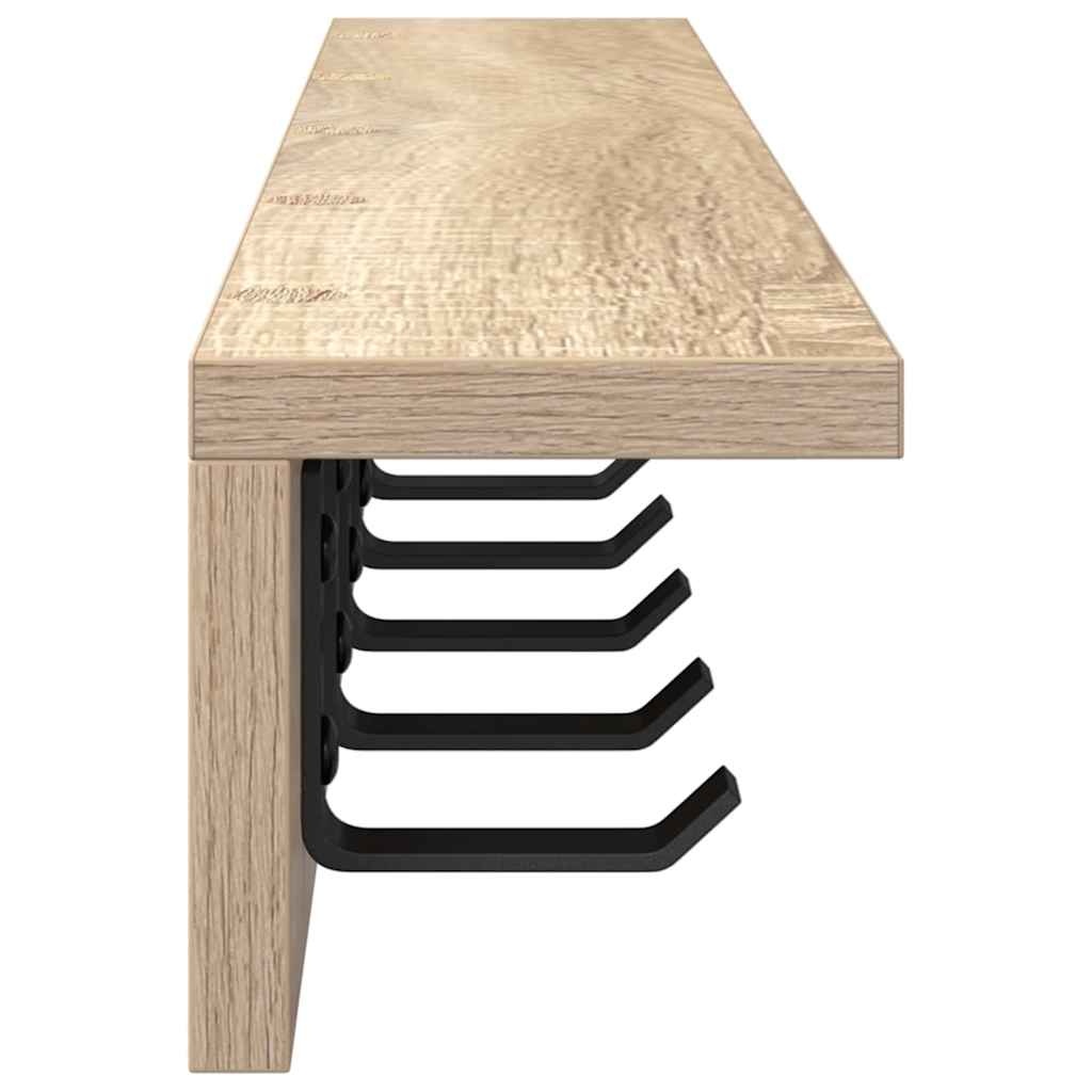 VidaXL Wandgemonteerde kapstok Sonoma eiken 80 x 10.5 x 10.5 cm