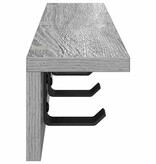 VidaXL Wandgemonteerde kapstok Grijs sonoma 60 x 10.5 x 10.5 cm