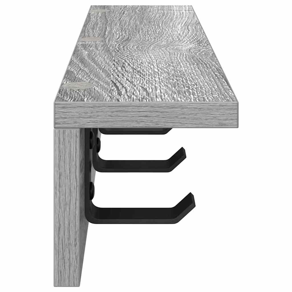 VidaXL Wandgemonteerde kapstok Grijs sonoma 60 x 10.5 x 10.5 cm