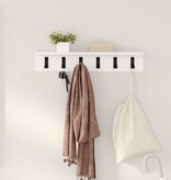 VidaXL Wandgemonteerde kapstok Wit 60 x 10.5 x 10.5 cm Bewerkt hout