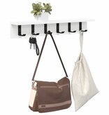 VidaXL Wandgemonteerde kapstok Wit 60 x 10.5 x 10.5 cm Bewerkt hout