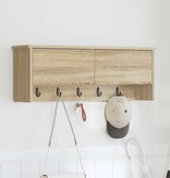 VidaXL Wandgemonteerde kapstok met plank Sonoma eiken 80 x 20 x 30 cm