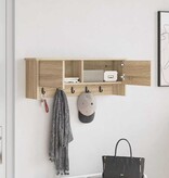 VidaXL Wandgemonteerde kapstok met plank Sonoma eiken 80 x 20 x 30 cm