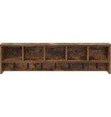 VidaXL Wandgemonteerde kapstok Gerookt eiken 100 x 16 x 26 cm