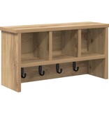 VidaXL Wandgemonteerde kapstok artisanaal eikenkleurig 50 x 16 x 26 cm