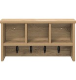 VidaXL Wandgemonteerde kapstok artisanaal eikenkleurig 50 x 16 x 26 cm