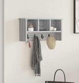 VidaXL Wandgemonteerde kapstok met plank Grijs sonoma 50 x 16 x 26 cm