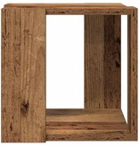 VidaXL Salontafel Oud hout 32 x 32 x 30 cm Bewerkt hout