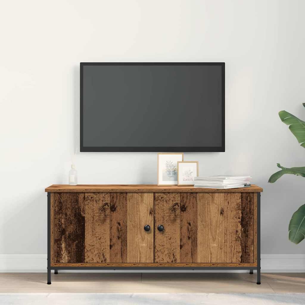 VidaXL TV Kast Oud hout 100 x 35 x 45 cm Bewerkt hout