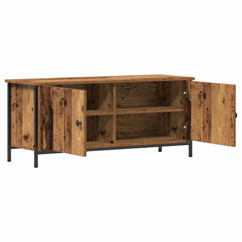 VidaXL TV Kast Oud hout 100 x 35 x 45 cm Bewerkt hout
