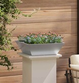 VidaXL Tuin Kom Plantenbak Zilver 50 x 50 x 15 cm Gegalvaniseerd staal