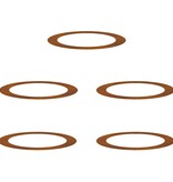 VidaXL Platte Boomringen 5 pcs Bruin Ø90 / 120 cm Cortenstaal