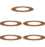 VidaXL Platte Boomringen 5 pcs Bruin Ø50 / 80 cm Cortenstaal
