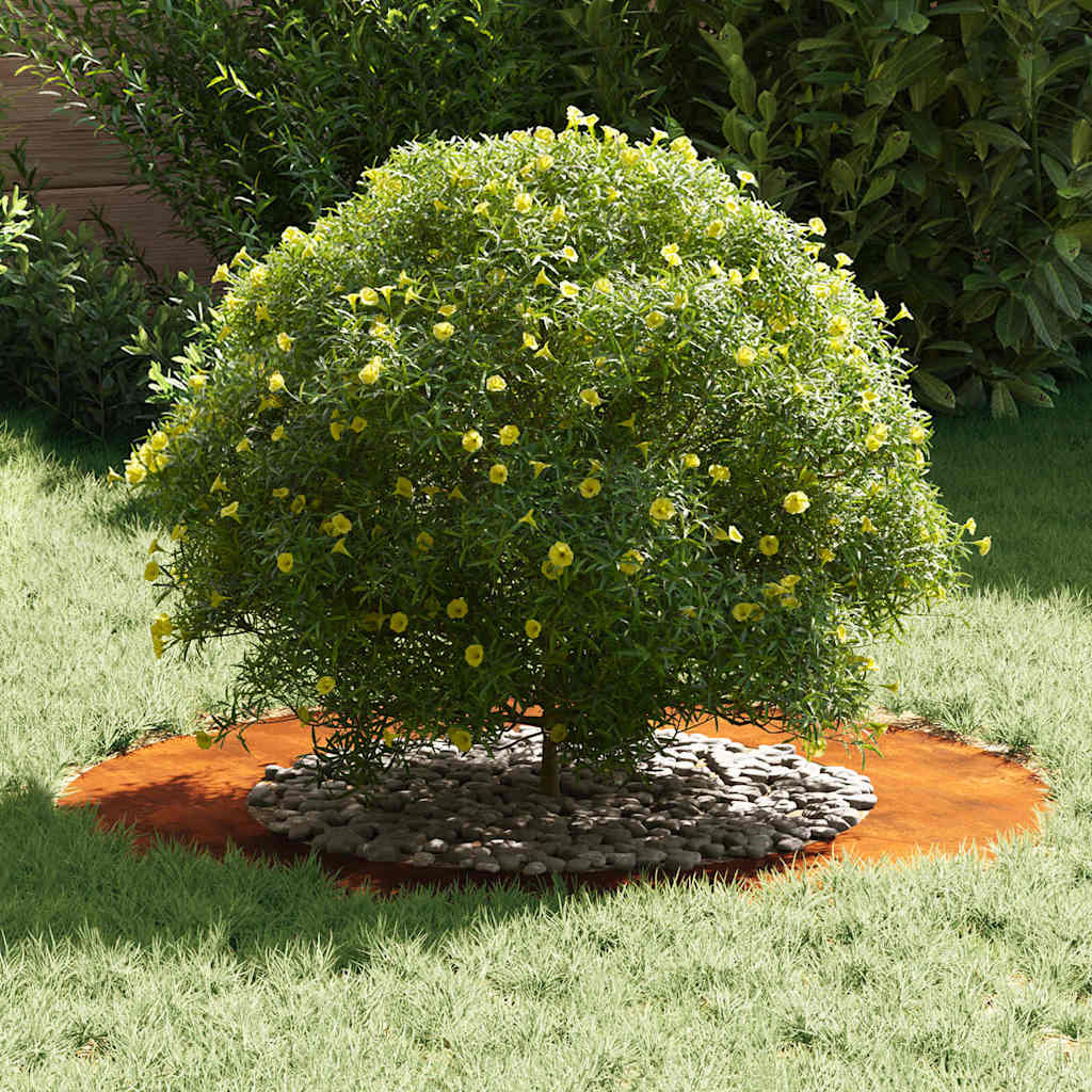 VidaXL Platte Boomringen 5 pcs Bruin Ø50 / 80 cm Cortenstaal