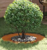 VidaXL Platte boomring Bruin Ø40 / 70 cm Cortenstaal