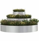 VidaXL Tuin Bloempot Zilver 120 x 120 x 20 cm Gegalvaniseerd staal
