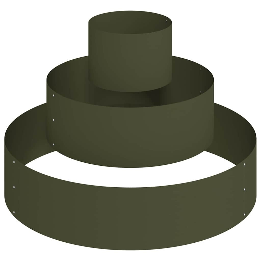 VidaXL Tuin Bloempot Olijfgroen 90 x 90 x 20 cm Staal