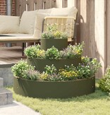 VidaXL Tuin Bloempot Olijfgroen 90 x 90 x 20 cm Staal