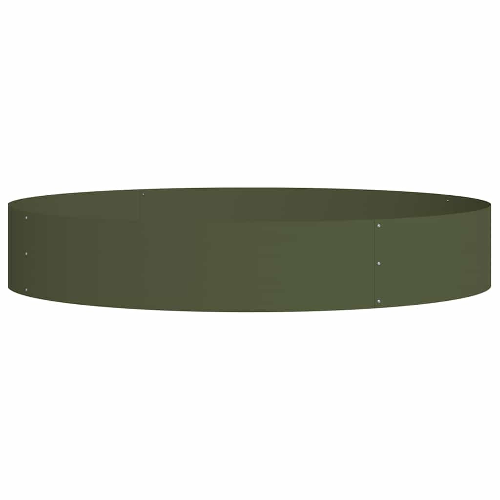 VidaXL Tuin Bloempot Olijfgroen 120 x 120 x 20 cm Staal