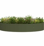 VidaXL Tuin Bloempot Olijfgroen 120 x 120 x 20 cm Staal