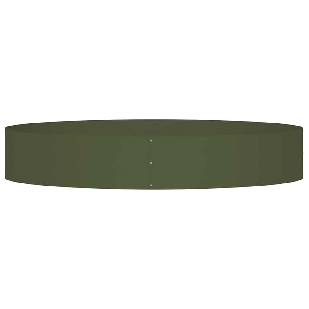 VidaXL Tuin Bloempot Olijfgroen 120 x 120 x 20 cm Staal