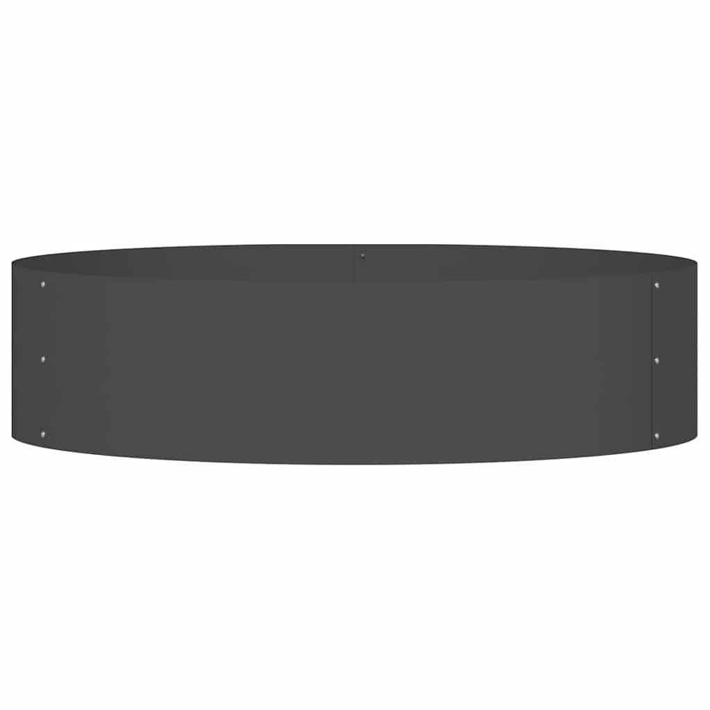 VidaXL Tuin Bloempot Zwart 80 x 80 x 20 cm Staal