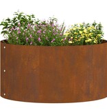 VidaXL Tuin Bloempot Bruin 40 x 40 x 20 cm Cortenstaal