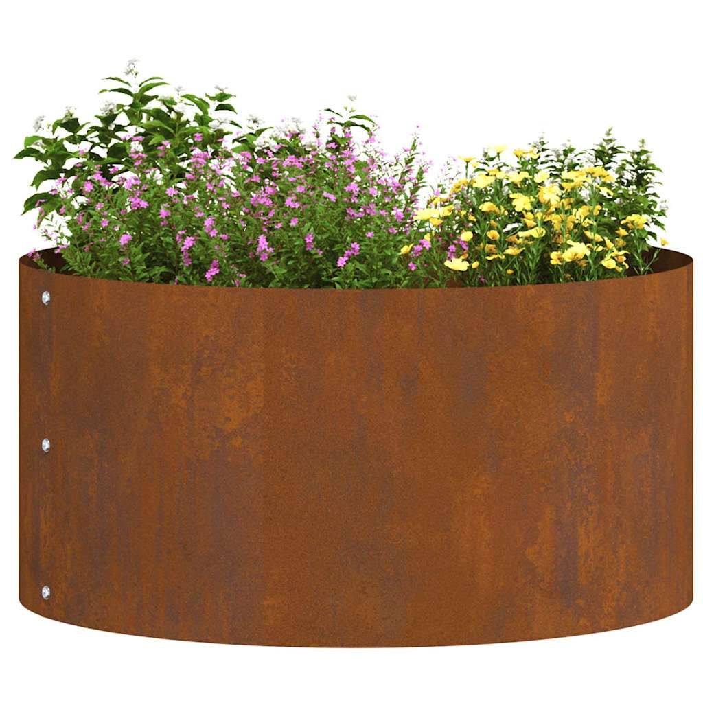 VidaXL Tuin Bloempot Bruin 40 x 40 x 20 cm Cortenstaal