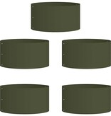 VidaXL Tuinplantbakken 5 pcs Olijfgroen 40 x 40 x 20 cm Staal