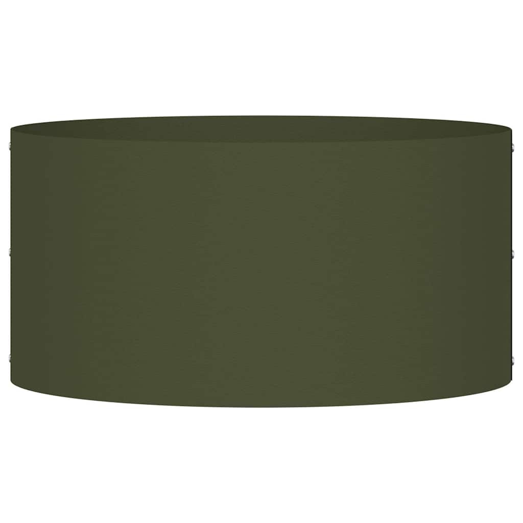 VidaXL Tuin Bloempot Olijfgroen 40 x 40 x 20 cm Staal