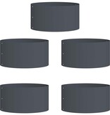 VidaXL Tuinplantbakken 5 pcs Antraciet 40 x 40 x 20 cm Staal