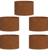 VidaXL Tuinplantbakken 5 pcs Bruin 30 x 30 x 20 cm Cortenstaal