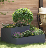 VidaXL Tuin Bloempot Antraciet 80 x 80 x 50 cm Koudgewalst staal