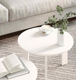 VidaXL Salontafel 2 pcs Wit 47.5 x 47.5 x 27 cm Massief grenenhout